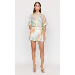 Christy Lynn Rosa Top and Lola Shorts in Cloud size Small